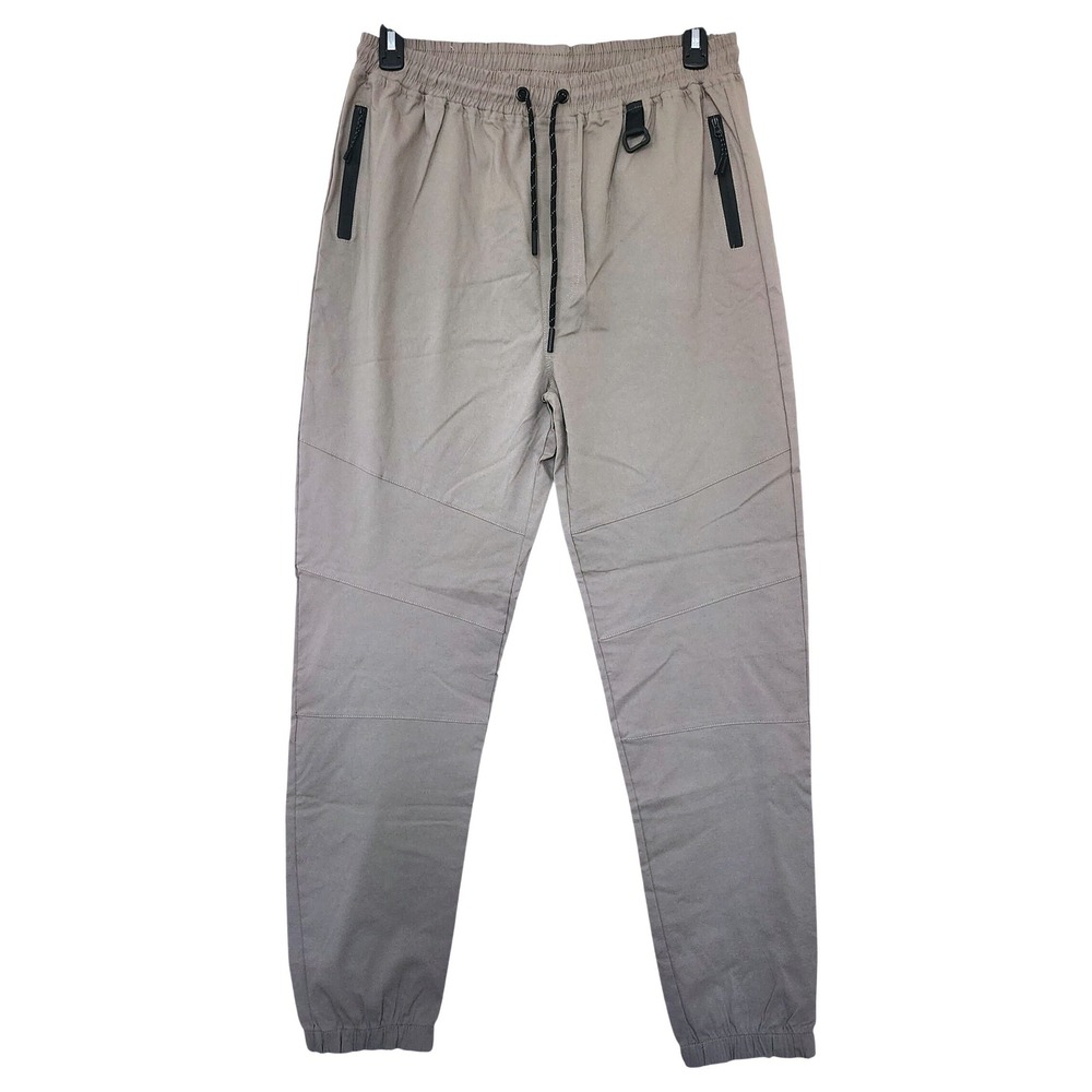 Retro Stitch Mens Khaki Utility Jogger Pants 2XL Water Resistant Techwear Taped